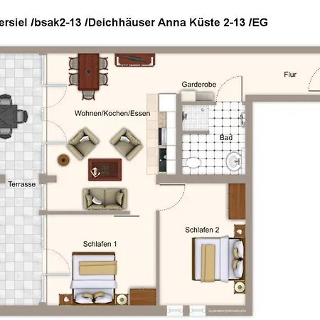 Deichhäuser Anna Küste Deichhäuser Anna Küste 2-13 Apartamento *